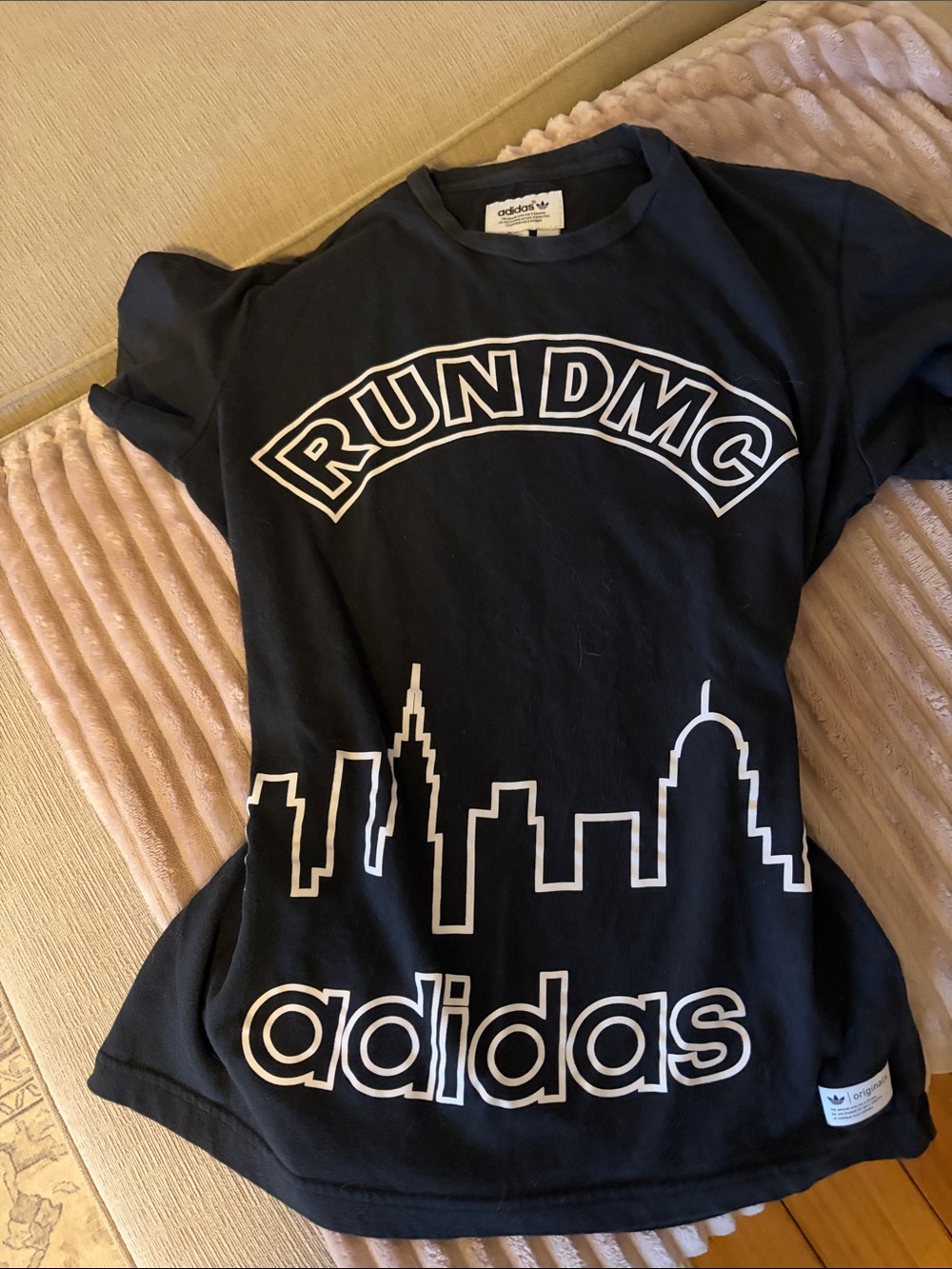adidas Originals Black RUN DMC Skyline Graphic Tee